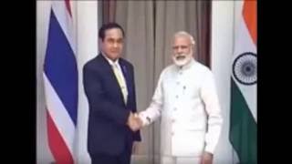 Narendra modi with Thailand PM Prayut Chan-o-cha
