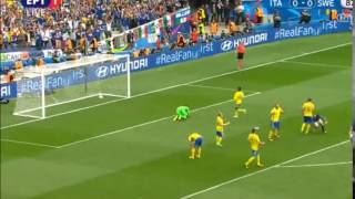 Italy vs Sweden 1-0 /UEFA Euro 2016 - Eder's goal (17-6-2016)