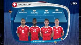 Switzerland line-up v France: UEFA EURO 2016