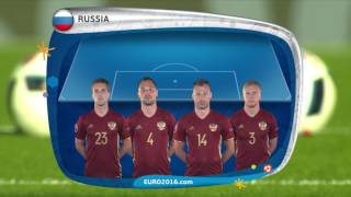 Russia line-up v Wales: UEFA EURO 2016