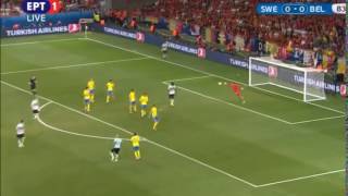 Sweden vs Belgium 0-1 /UEFA Euro 2016 - Radja Nainggolan's goal {22-6-2016}