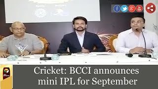 Cricket: BCCI announces mini IPL for September