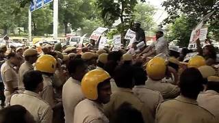 CYSS Protest at PHQ against Brutality of ABVP goons & Inaction of Delhi Police against Them
