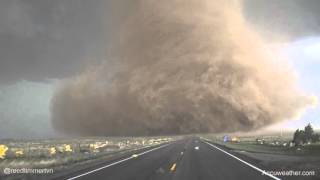 Extreme up-close video of tornado near Wray