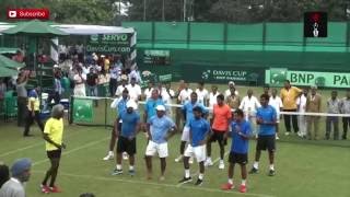 Indian Davis Cup Team Dancing After 4-1 Win Over Korea On Sunday
