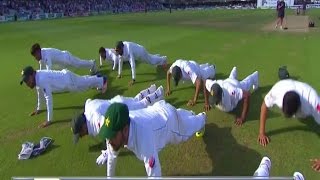 Pakistan TEAM press ups celebration on Lord's turf 2016