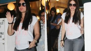 Pregnant Kareena Kapoor FIRST PUBLIC APPEARANCE with a baby bump!