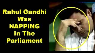 Rahul Gandhi caught sleeping in Parliament again