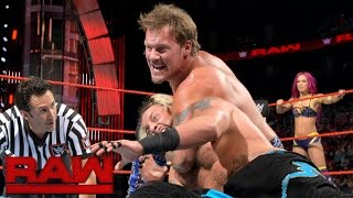 Enzo Amore & Sasha Banks vs. Chris Jericho & Charlotte: Raw, Aug. 1, 2016