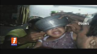 Child Head got Stuck in Aluminium Bowl | Kothagudem | Khammam | iNews