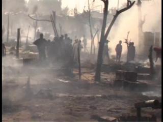 होशियारपुर में झुग्गीओं में लगी भयानक आग ..सैंकड़े झुगियां जल-कर राख