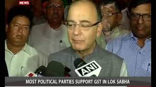 FM Arun Jaitley: Most political parties support GST bill