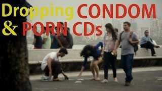 Dropping CONDOMS And PO*N CDs Prank Shocking Reactions Pranks In India  Tango Tube
