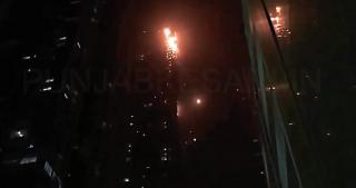 नए साल के जश्न के दौरान दुबई के एड्रेस होटल में लगी आग