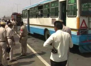 हरियाणा रोजवेज की बस में विस्फोट, आधा दर्जन यात्री घायल