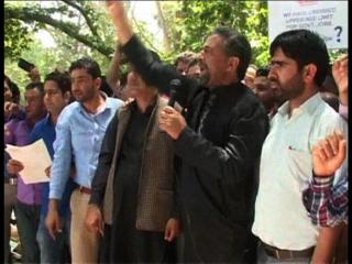 NHM कर्मचारियों का श्रीनगर में जोरदार प्रदर्शन