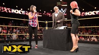 Bayley and Asuka sign their contract for TakeOver: Brooklyn II: WWE NXT, Aug.10, 2016