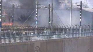 मैट्रो डिपो मे लगी भयंकर आग