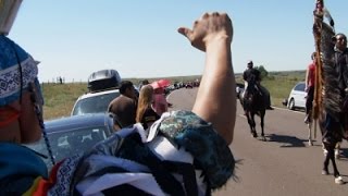 Raw: Native Tribe Protests N.D. Pipeline