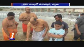 Telangana Tourism Chairman  Pervaram Ramulu Holy Dip at Krishna River in Nagrujana Sagar | iNews