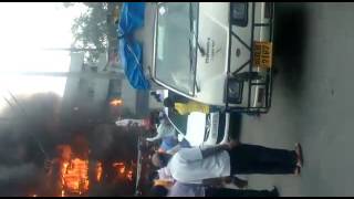 Fire in Hero Honda showroom on GT Karnal road in Delhi,10 fire tenders at the spot