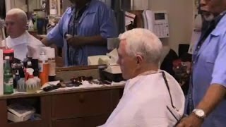 Unsuspecting Barber Gives Mike Pence a Haircut