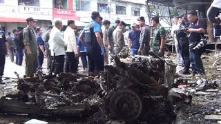 Thai police chief visits car bomb site in south of country