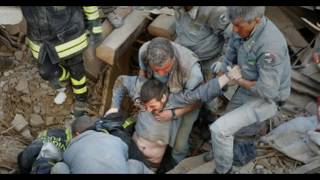 Footage of Italy Earthquake Destruction and Rescue Efforts