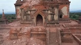 Raw: Quake Damages Myanmar Historic Site