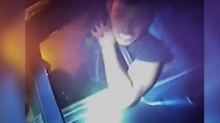 Raw: Georgia Officer Saves Man in Burning Car