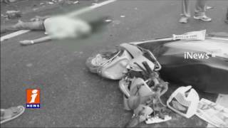 Drunken Car Driver Hits Bike in Banjara hills | 1 Dead | iNews