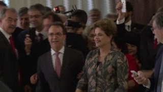 Brazil's Rousseff arrives in Senate for impeachment showdown