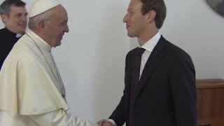 Raw: Pope Meets Facebook Founder Mark Zuckerberg