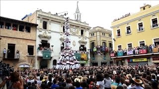 Catalonian teams form human towers at traditional festival