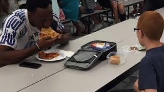 FSU Player Eats Lunch with Autistic Student