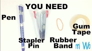 How to make PEN GUN with RUBBER BAND