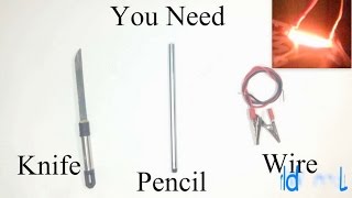 How To Make PENCIL TORCH at home - Simple Science Experiments