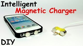 How to Make an INTELLIGENT MAGNETIC MOBILE CHARGER - DIY Gadget