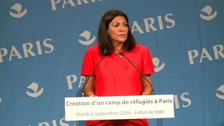 Paris mayor announces plans for city's first refugee camp
