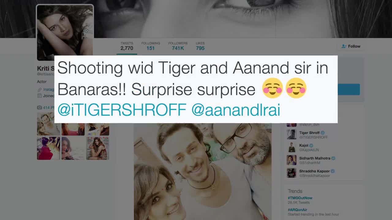1st Look: Kriti Sanon And Tiger Shroff In Anand L. Rai's Next