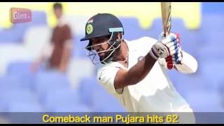 India vs New Zealand 1st Test Day 1 - Vijay, Pujara score half centuries