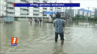 Heavy rain in bandari layout nizampet Hyderabad  iNews