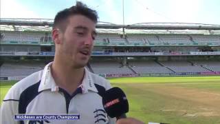 Middlesex win County Championship with amazing hat trick from Toby Roland-Jones