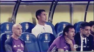 Cristiano Ronaldo Angry Reaction after  Substitution - Las Palmas vs Real Madrid 2:2 La Liga