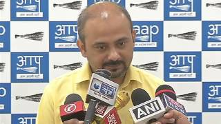 Aap Convenor Dilip Pandey Interacts with Media on Somnath Bharti's Issue