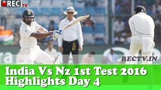 India Vs Newzealand 1st Test 2016 Highlights Day 4 - latest sports news updates