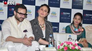 Saif Ali Khan & Kareena Kapoor at Prathima Hospitals Launch Pressmeet at Park Hyatt stills