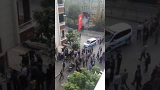 Footage of the aftermath of the attacking of a police HQ in Istanbul, Turkey / 06/10/2016