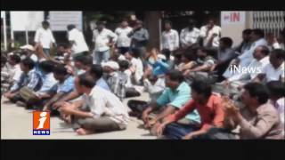 Dependent Employees Protest at Singareni Office | Kothagudem | iNews