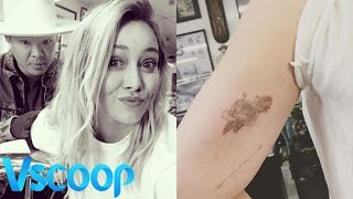 Hillary Duff Gets Rose Inked - VSCOOP
